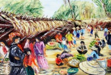 Le marché d'Indein ( Birmanie )