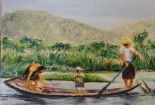 Le piroguier du lac Inle ( Birmanie )